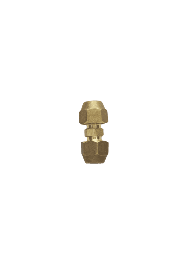 1/4" Brass Male Flare Fitting Connector Coupler With Flare Nuts,pack of 2
