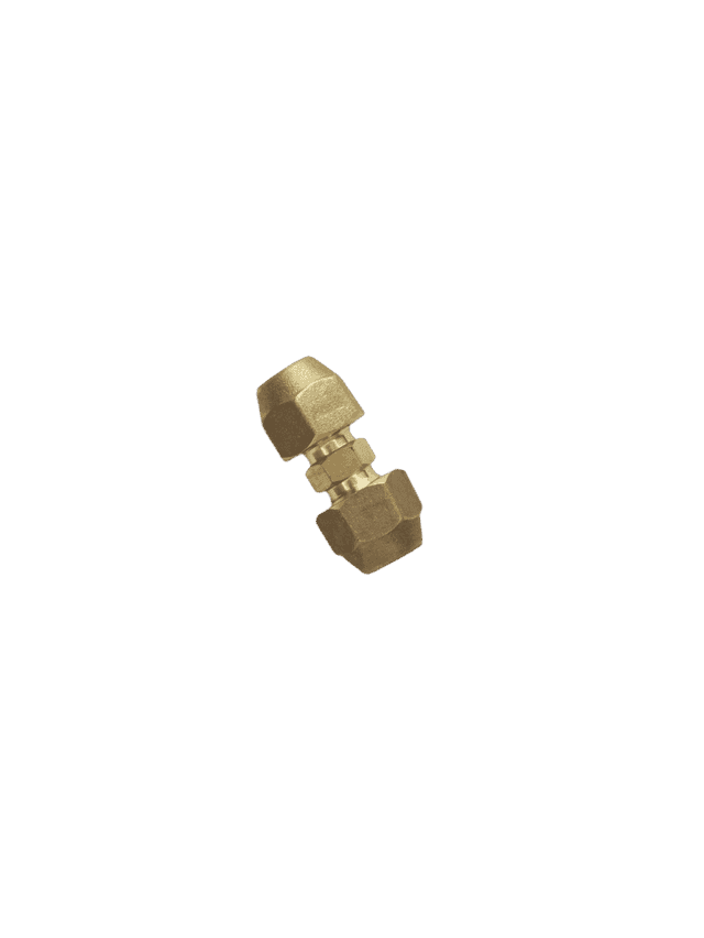 1/4" Brass Male Flare Fitting Connector Coupler With Flare Nuts,pack of 2