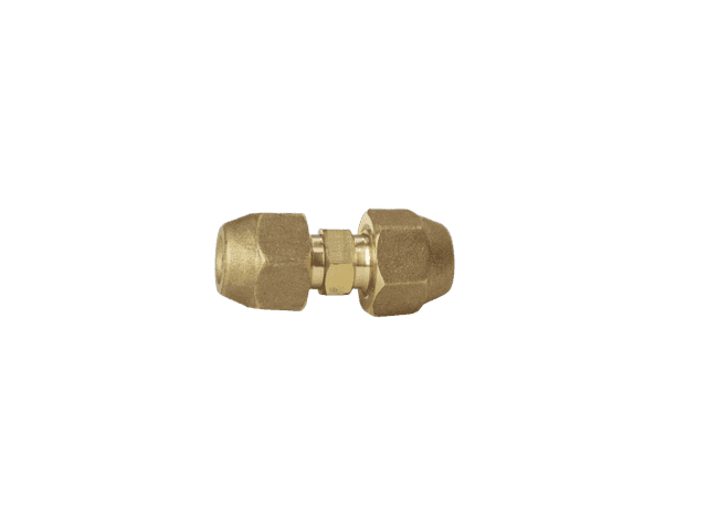 3/8" Brass Male Flare Fitting Connector Coupler With Flare Nuts,pack of 2