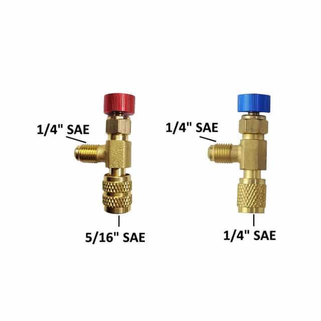R22 R410a Refrigerant Freon Charging Valve, Safety Valve.Pack of 2