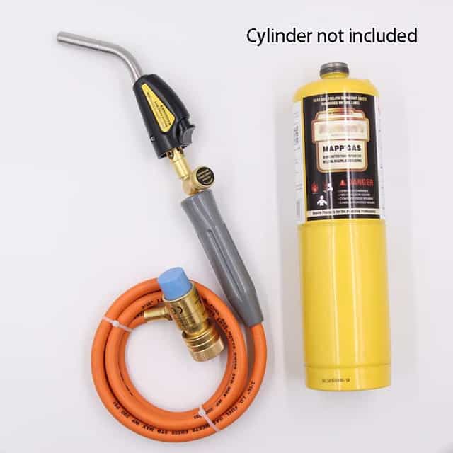 Mapp Gas Brazing Torch,Trigger Start &Double Flame Adjustment