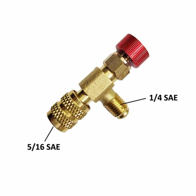 R410a R32 Freon Charging Valve, Safety Adapter.Pack of 2