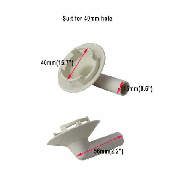 40mm AC Drain Hose Connector Elbow Fitting, Pack of 2