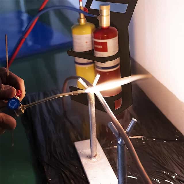 Oxygen MAPP Gas Torch Set with Pressure Gauge for Soldering, Brazing（Cylinders not Included）