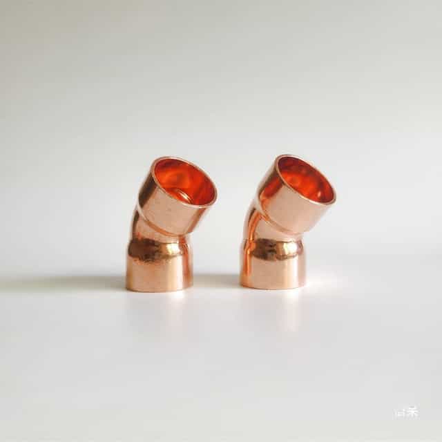 1/4" to 4-1/4" C X C 45 Degree Copper Elbow Fitting