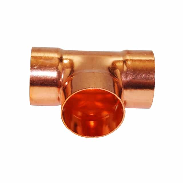 1/4" to 4-1/4" C X C X C Sweat Soldering Copper Tee Fitting