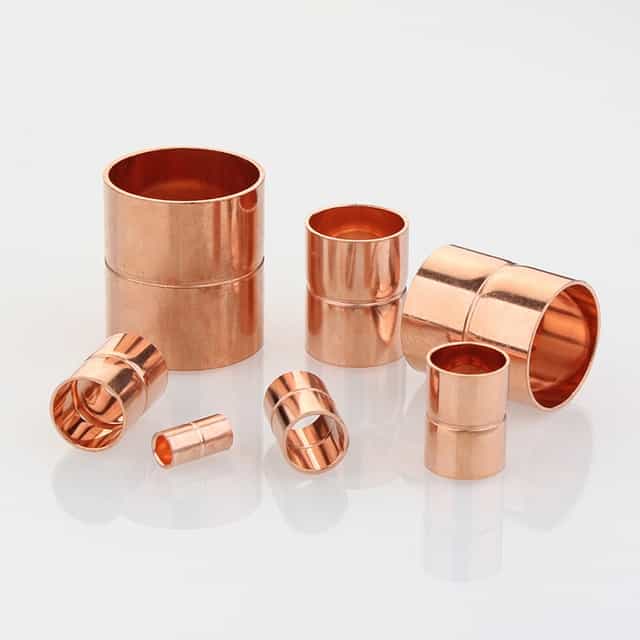 1/4" to 4-1/4" C X C Copper Coupling, With Stop