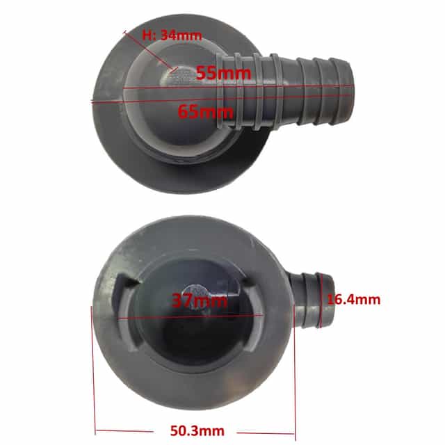 36mm AC Drain Hose Connector Elbow Fitting