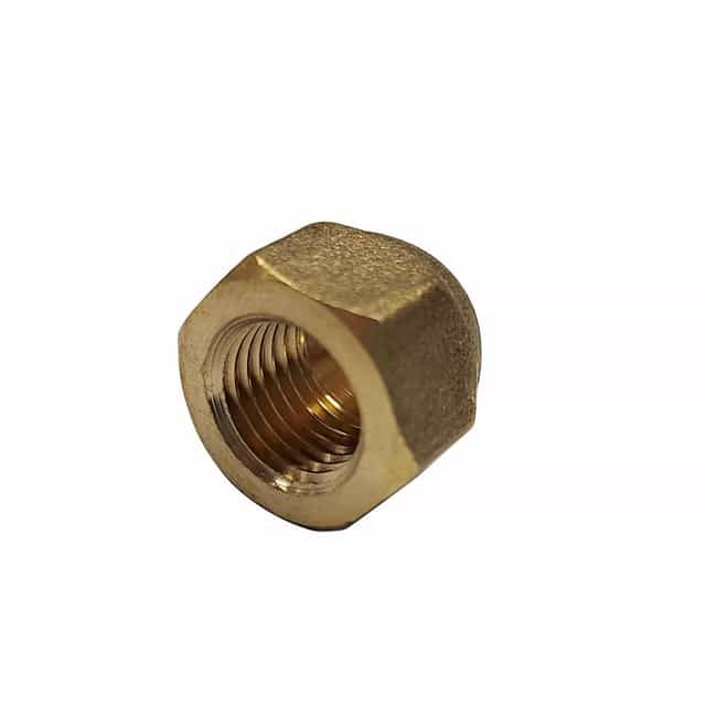 1/2" Brass Flare Nut, 45 Degree Forged Flare Nut Fitting, Pack of 2
