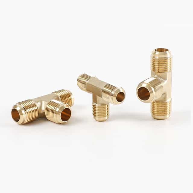 brass tee flare connector