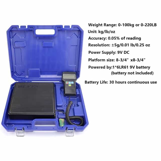 220Lbs High Precision Refrigerant Charging Scale for Refrigeration