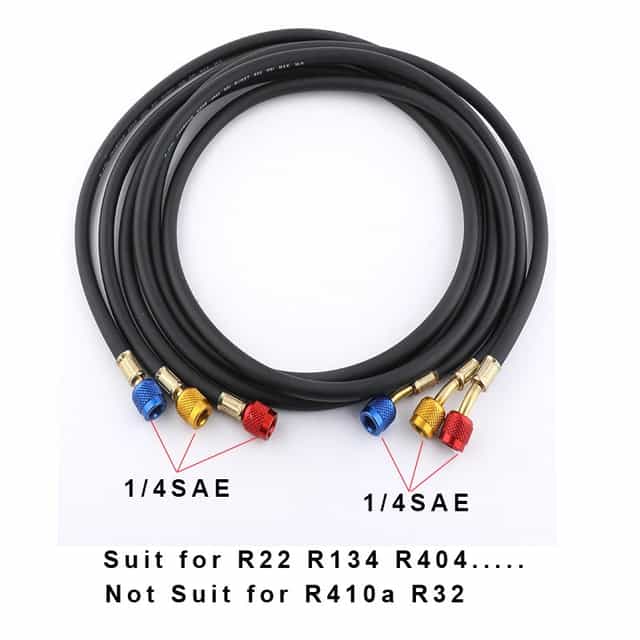 CHUNCHI R134a Charging Hose AC Charge Hose Set of 3