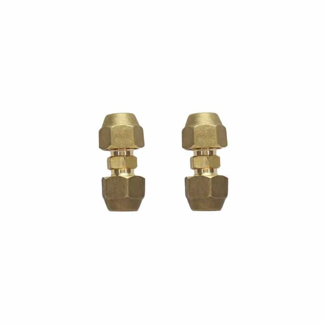 6.35 connector pack of 2 male flare fitting 1/4