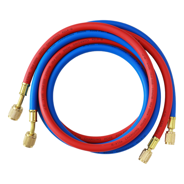 CHUNCHI R410a Red Blue 1/4" 5/16" SAE AC Charging Hoses 60" Long
