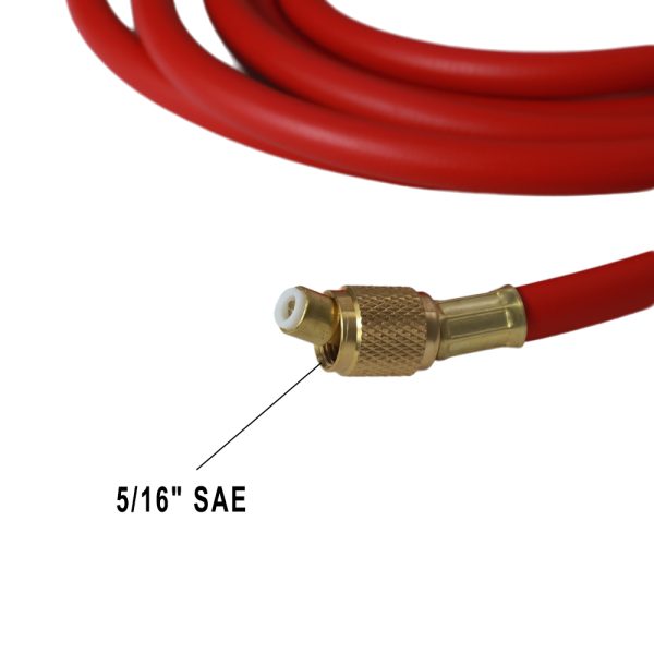 CHUNCHI R410a Red AC Charging Hoses Tube 1/4" 5/16" SAE 9.84ft Long - Image 4