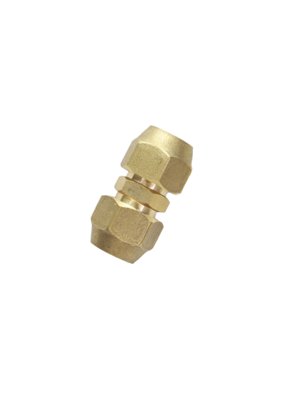1/2" Male FlareX1/2" Male Flare Brass Flare Fititng Connector Coupler With Flare Nuts,pack of 2 - Image 4
