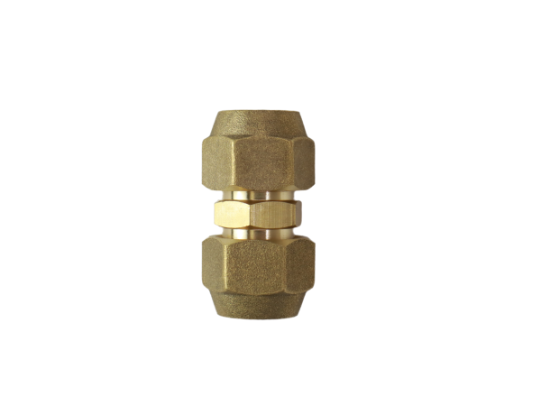1/2" Male FlareX1/2" Male Flare Brass Flare Fititng Connector Coupler With Flare Nuts,pack of 2 - Image 2