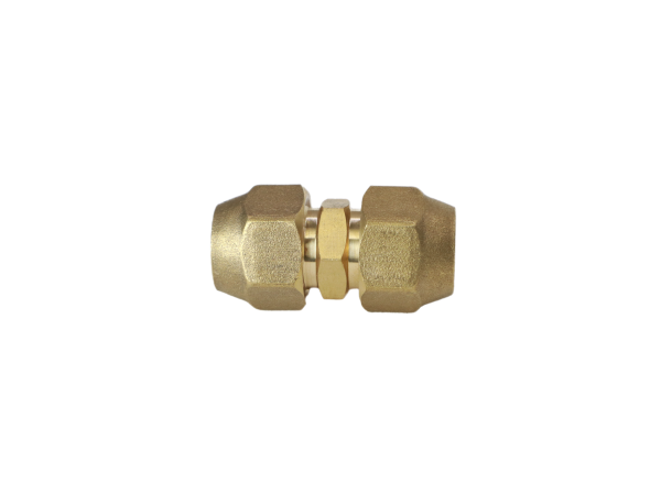 1/2" Male FlareX1/2" Male Flare Brass Flare Fititng Connector Coupler With Flare Nuts,pack of 2 - Image 3