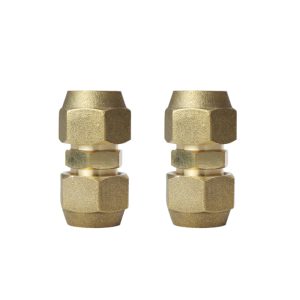 5/8" Male FlareX5/8" Male Flare Brass Flare Fititng Connector Coupler With Flare Nuts,pack of 2