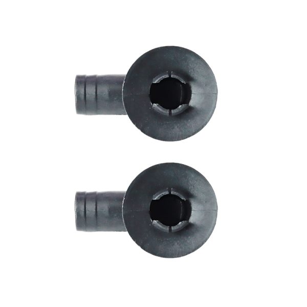 18mm A/C Black Drain Hose Connector Elbow Fitting for AC, Pack of 2