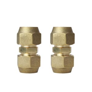 3/4" Male Flare X3/4" Male Flare Brass Flare Fititng Connector Coupler With Flare Nuts,pack of 2