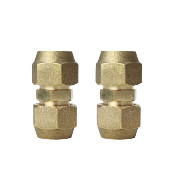 3/4" Male Flare X3/4" Male Flare Brass Flare Fititng Connector Coupler With Flare Nuts,pack of 2