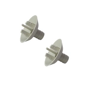 26mm White Drain Hose Connector Fitting for AC, Pack of 2