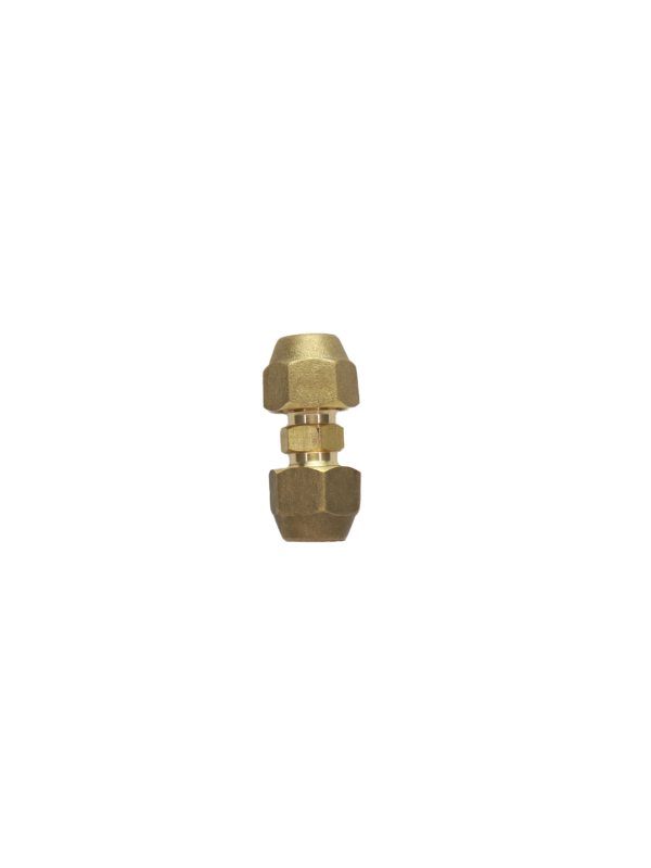 1/4" Male FlareX1/4" Male Flare Brass Flare Fititng Connector Coupler With Flare Nuts,pack of 2 - Image 2