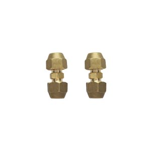 1/4" Male FlareX1/4" Male Flare Brass Flare Fititng Connector Coupler With Flare Nuts,pack of 2