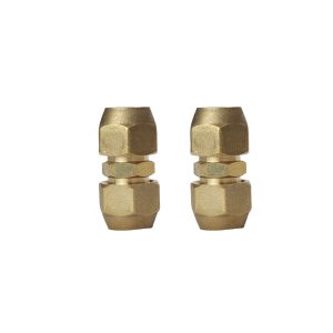 3/8" Male FlareX3/8" Male Flare Brass Flare Fititng Connector Coupler With Flare Nuts,pack of 2