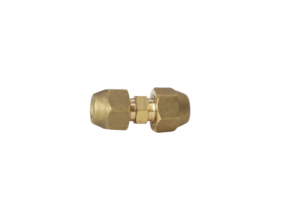 3/8" Male FlareX3/8" Male Flare Brass Flare Fititng Connector Coupler With Flare Nuts,pack of 2 - Image 2
