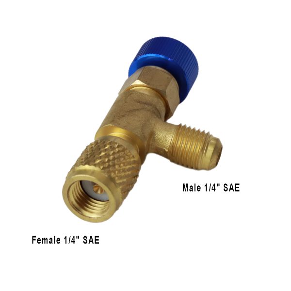 R12 R22-1/4“ Male to 1/4” Female Refrigerant Charging Valve, Safety Adapter Flow Control Ball Valve.Pack of 2 - Image 2