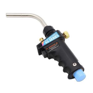 Portable Trigger Start Propane MAPP Gas Torch Head with Flame Control Knob and Continuous Use Lock