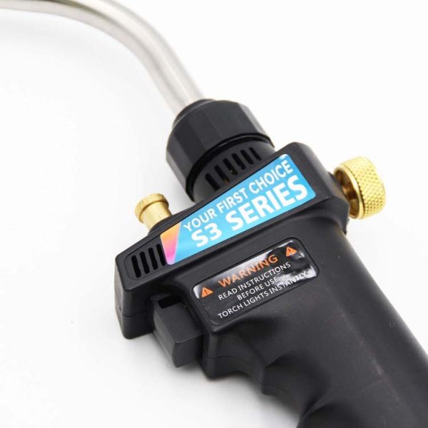 Portable Trigger Start Propane MAPP Gas Torch Head with Flame Control Knob and Continuous Use Lock - Image 8