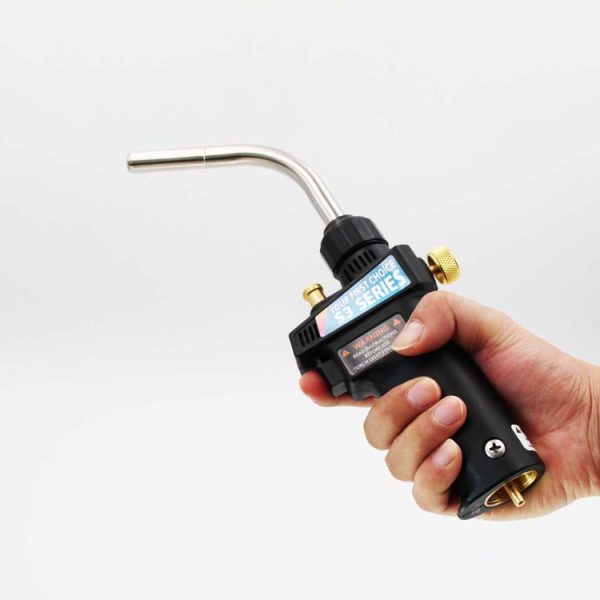Portable Trigger Start Propane MAPP Gas Torch Head with Flame Control Knob and Continuous Use Lock - Image 3