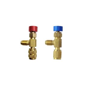 R22 R410a Refrigerant Charging Valve, Safety Adapter Flow Control Ball Valve.Pack of 2