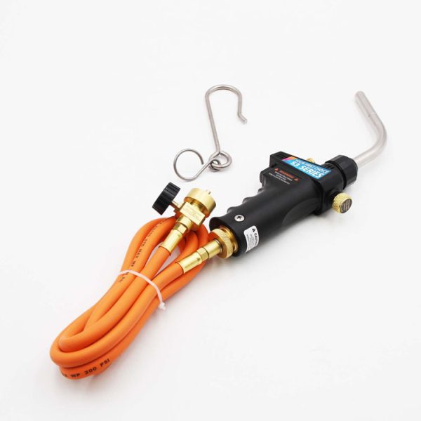 Portable Trigger Start Propane Gas Hose Torch Head with Flame Control Knob and Continuous Use Lock - Image 4