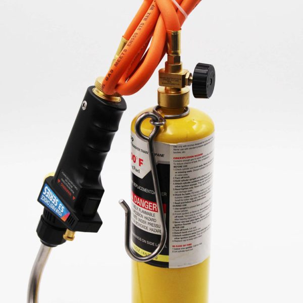 Portable Trigger Start Propane Gas Hose Torch Head with Flame Control Knob and Continuous Use Lock - Image 5