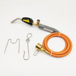 Mapp Gas Hose Torch,Trigger Start & Flame Adjustment, Soldering Welding Torch with Hook and Clip