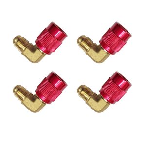 90 degree 5/16" to 1/4" Adapter for R410a System, Set of 4