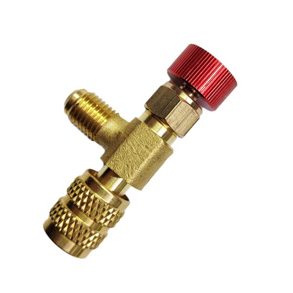 R22 R410a Refrigerant Charging Valve, Safety Adapter Flow Control Ball Valve.Pack of 2 - Image 4