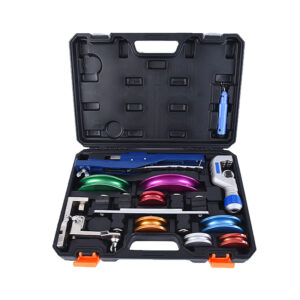 90° Ratcheting Tube Bender Kit with 7 Multi-Color Aluminum Dies for 1/4” to 7/8” O.D Piping