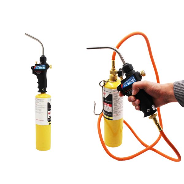 Portable Trigger Start Propane Gas Hose Torch Head with Flame Control Knob and Continuous Use Lock - Image 9