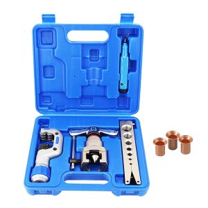 45 D Eccentric Cone Flaring Tools for 3/16" - 3/4" Copper Aluminum Pipes,Single Clamp