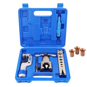 45 D Heavy Duty Eccentric Cone Flaring Tools for 1/4" - 3/4" Copper Aluminum Pipes,Single Clamp
