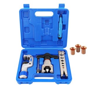 45° Eccentric Type Ratchet Flaring Tool for 1/4" - 3/4" Copper Aluminum Pipes