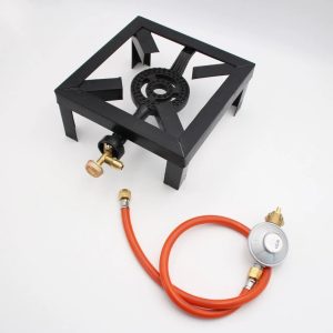 Euro Standard Mini Adjustable Single High-Pressure Propane Burner Stove for Outdoor Camping