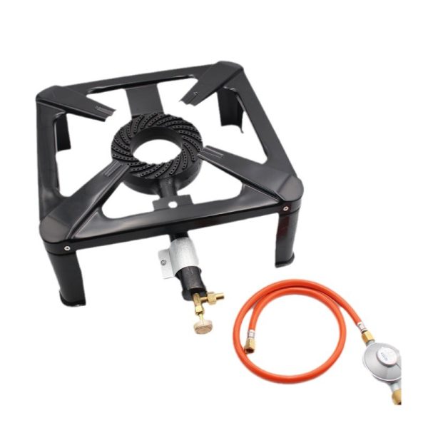 Euro Standard Adjustable Single High-Pressure Propane Burner Stove for Outdoor Camping - Image 4