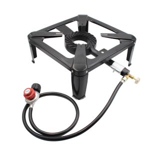 US Standard Adjustable Single High-Pressure Propane Burner Stove for Outdoor Camping