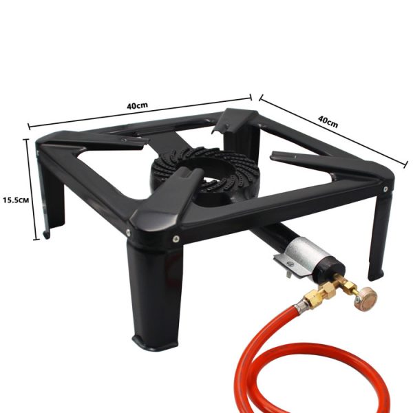 Euro Standard Adjustable Single High-Pressure Propane Burner Stove for Outdoor Camping - Image 2
